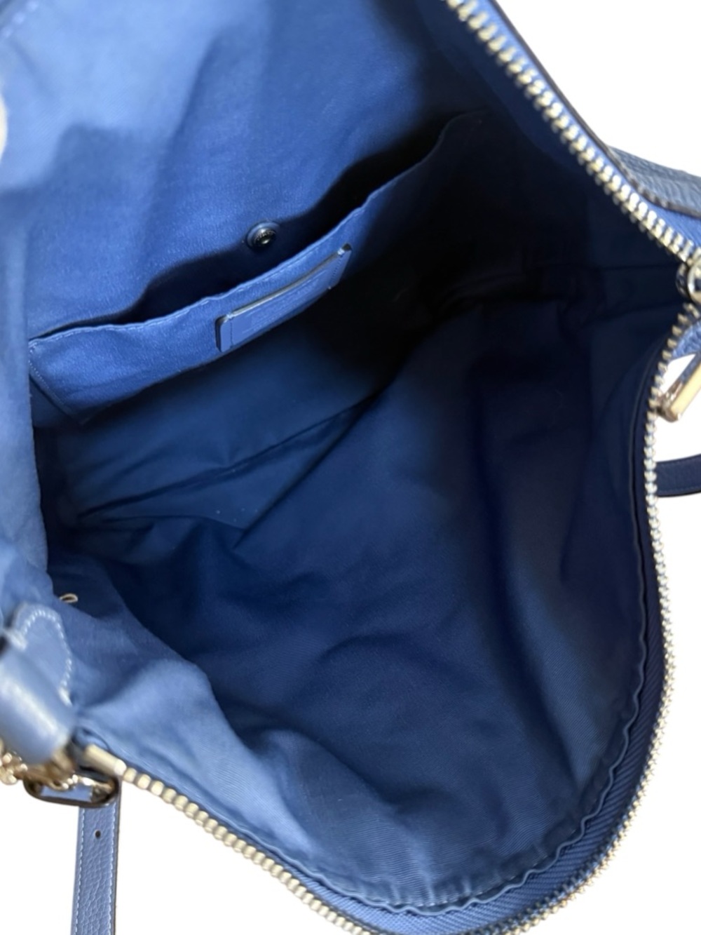 Authentic Coach Abby Blue Pebbled Leather Duffle Bag Handbag Crossbody! COA! - Picture 7 of 13